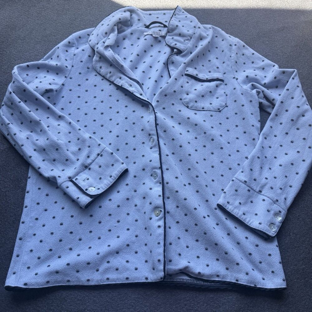 5/$25 Ellen Tracy Womens Sleep Button Up Top Small Soft Pajama Lounge Top A14